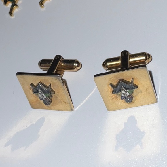 Shriners Mason Eastern Star Misc Items Lot Earrings Cuff Links Pin Magnets - Picture 9 of 10